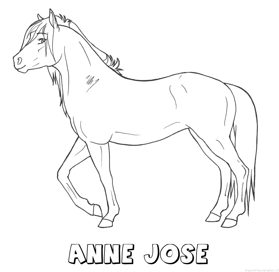Anne jose paard kleurplaat